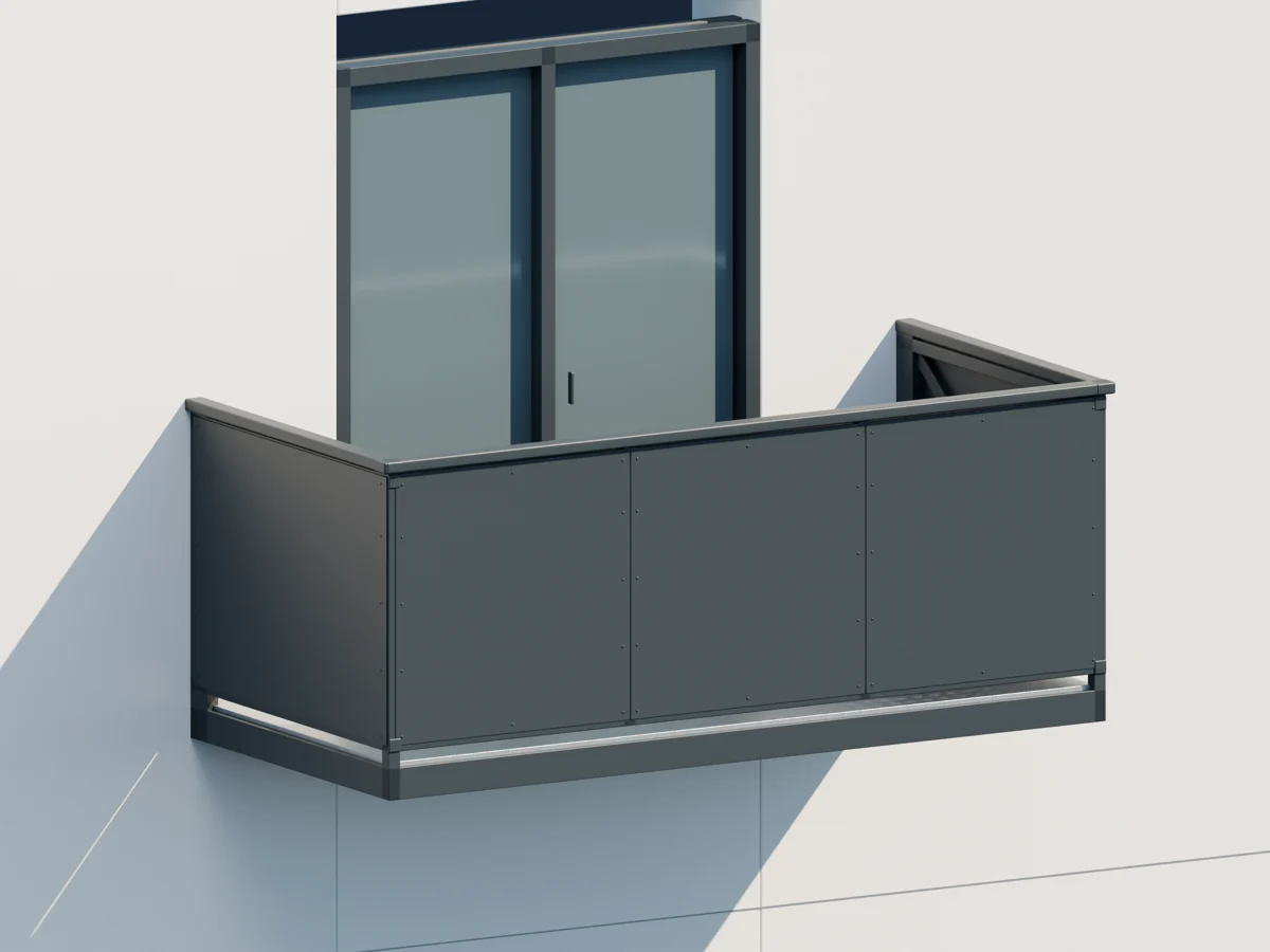 ALUPANEL / DIBOND · Illustrative Balkonvisualisierung